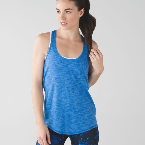 lululemon athletica Tops - Lululemon Salute the Sun Singlet II heathered blue